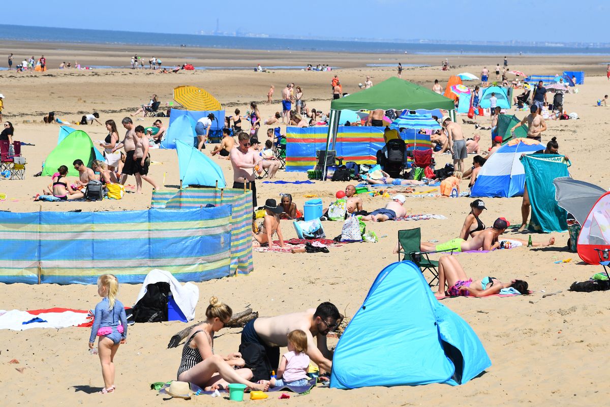 Families on Formby Beach