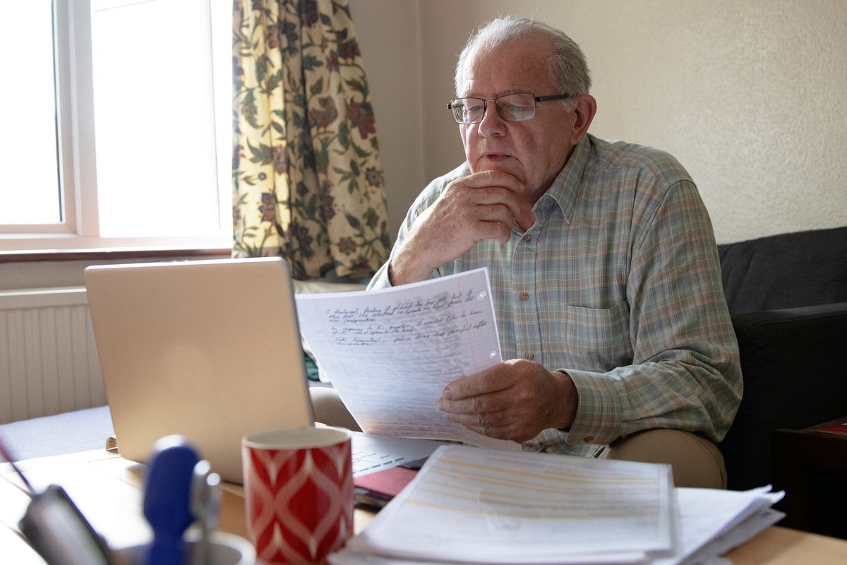 Person checking their finances