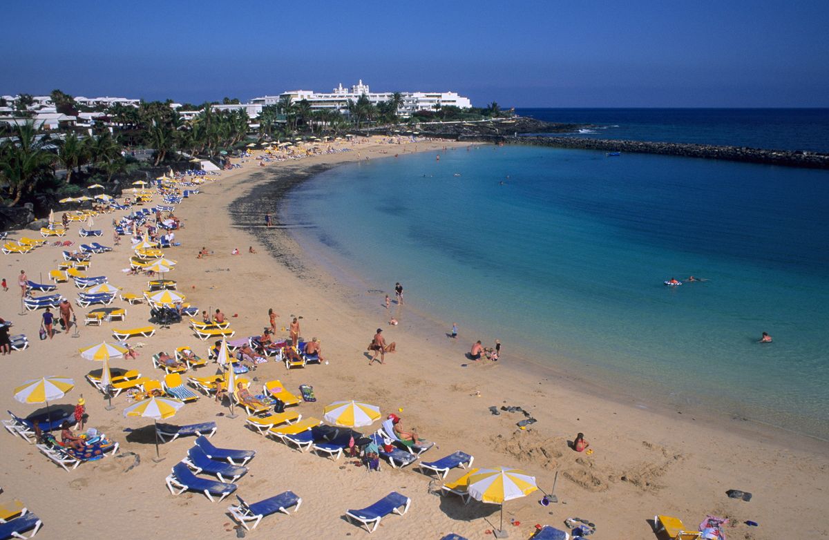 A beach in Lanzarote
