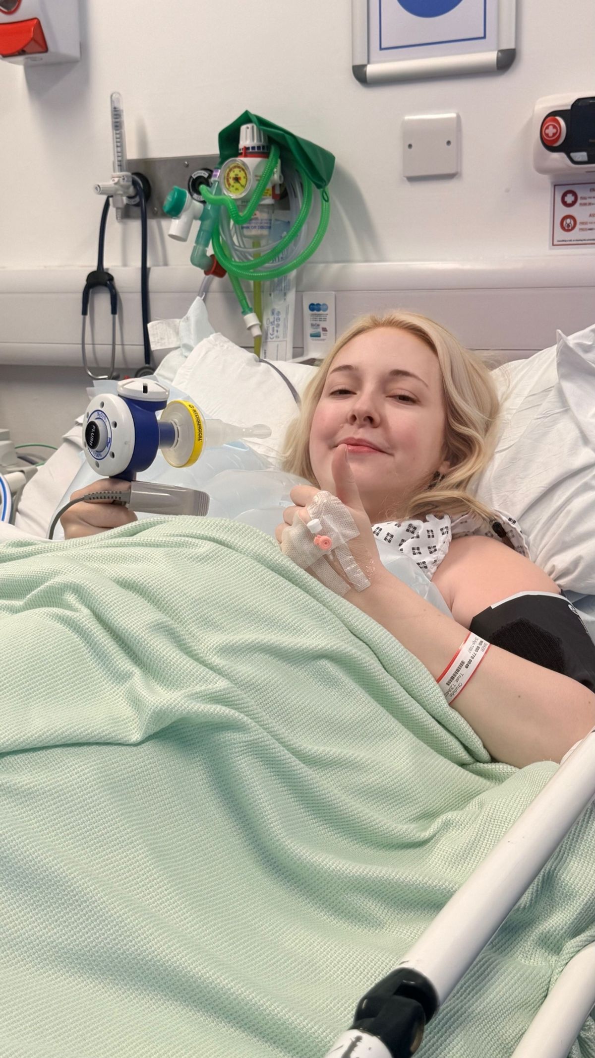 Disability campaigner Charlotte Marianne in hospital following surgery