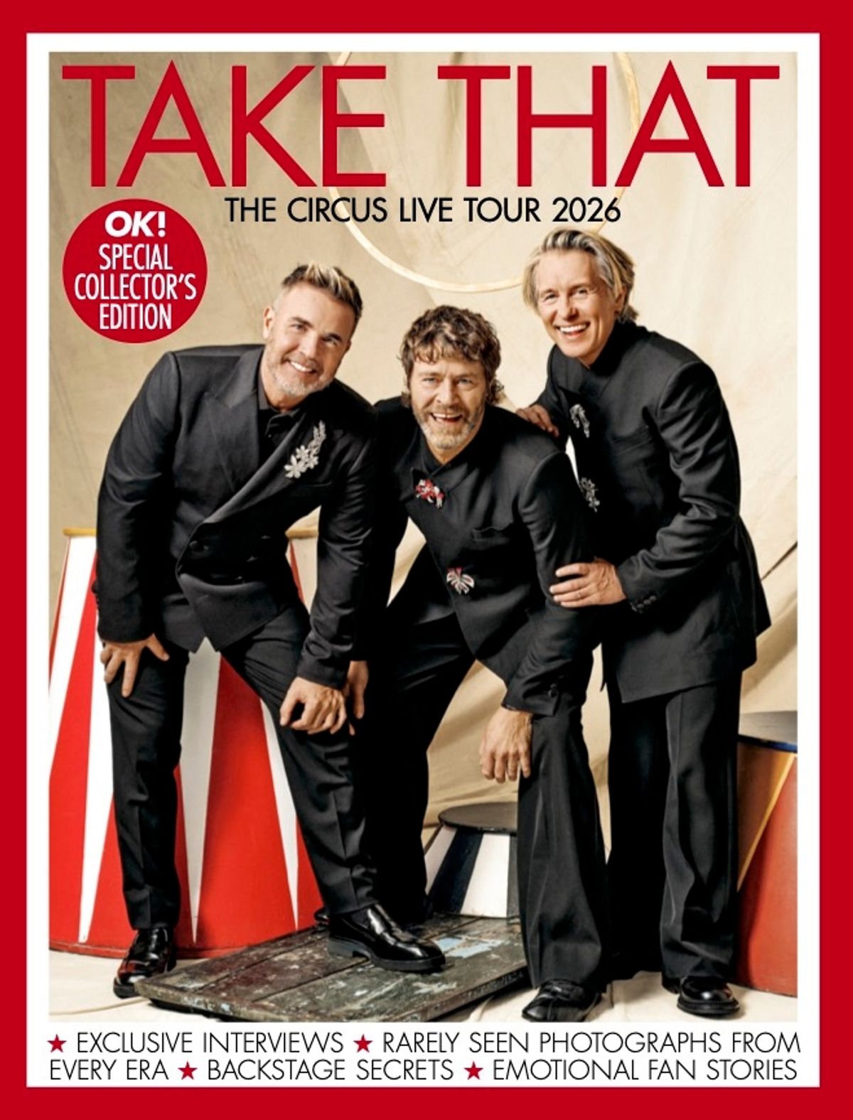To celebrate the highly anticipated return of Take That's The Circus Live Tour, OK! is releasing this collector's edition charting the band's incredible story so far.