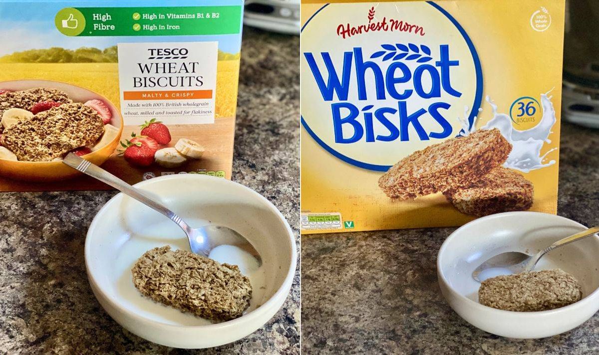 Tesco and Aldi wheat biscuits