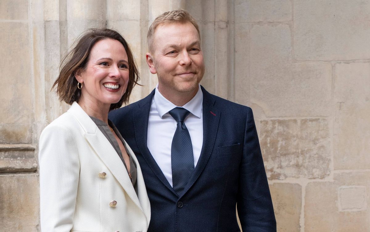 LONDON, ENGLAND - MARCH 10: Sarra Kemp and Sir Chris Hoy attend the 2025 Commonwealth Day Service at Westminster Abbey on March 10, 2025 in London, England. The Commonwealth represents a global network of 56 countries. (Photo by Mark Cuthbert/UK Press via Getty Images)