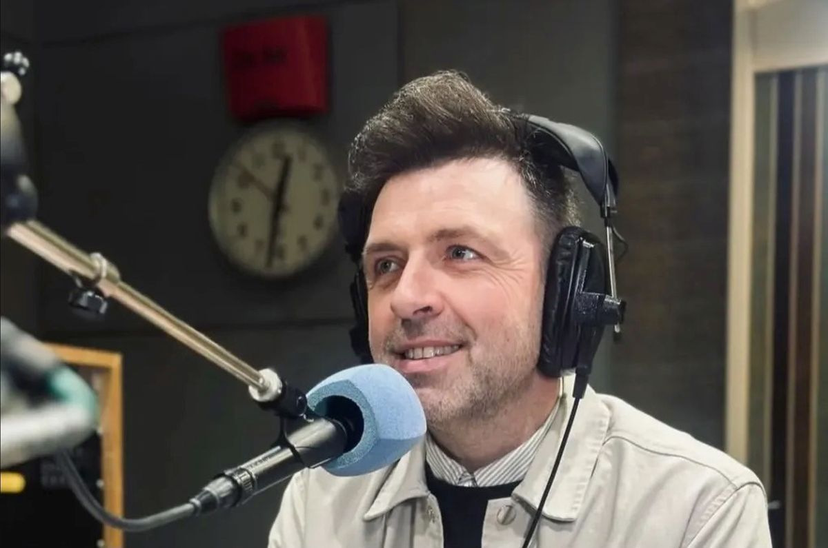 Mark Feehily with headphones on