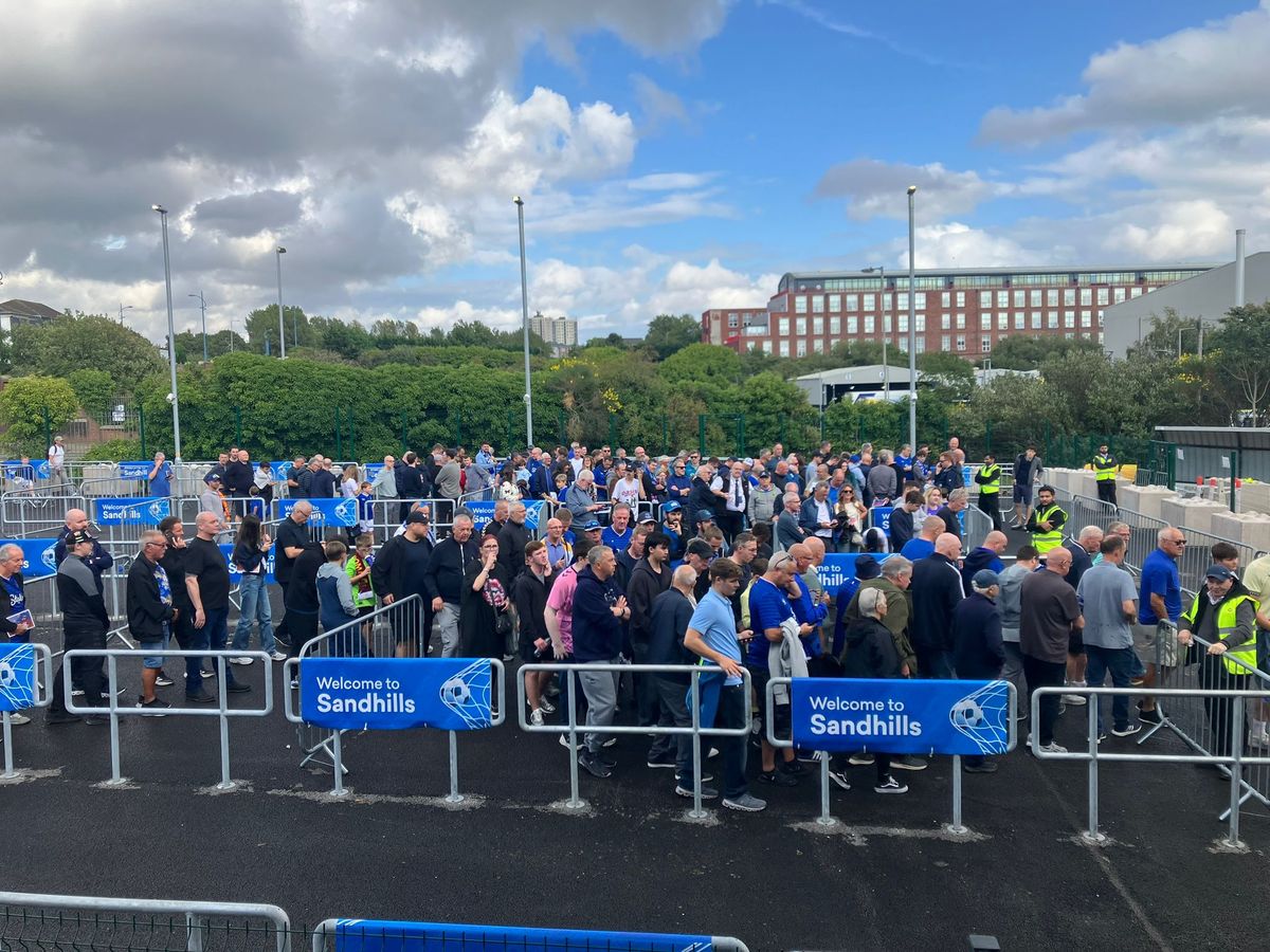 Everton fans queuing at Sandhills after the pre-season friendly against Roma last summer