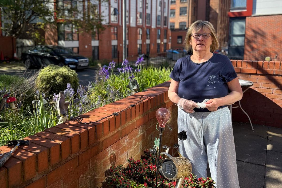 Veronica Strode, 71, is one of several residents concerned by the lack of waste disposal on a nearby housing development