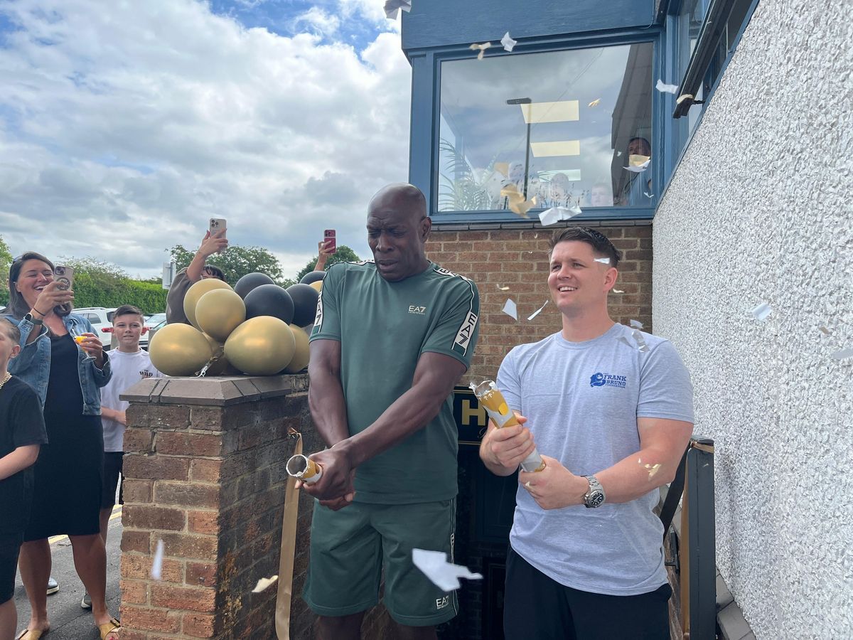 Frank Bruno and Andy Liddle