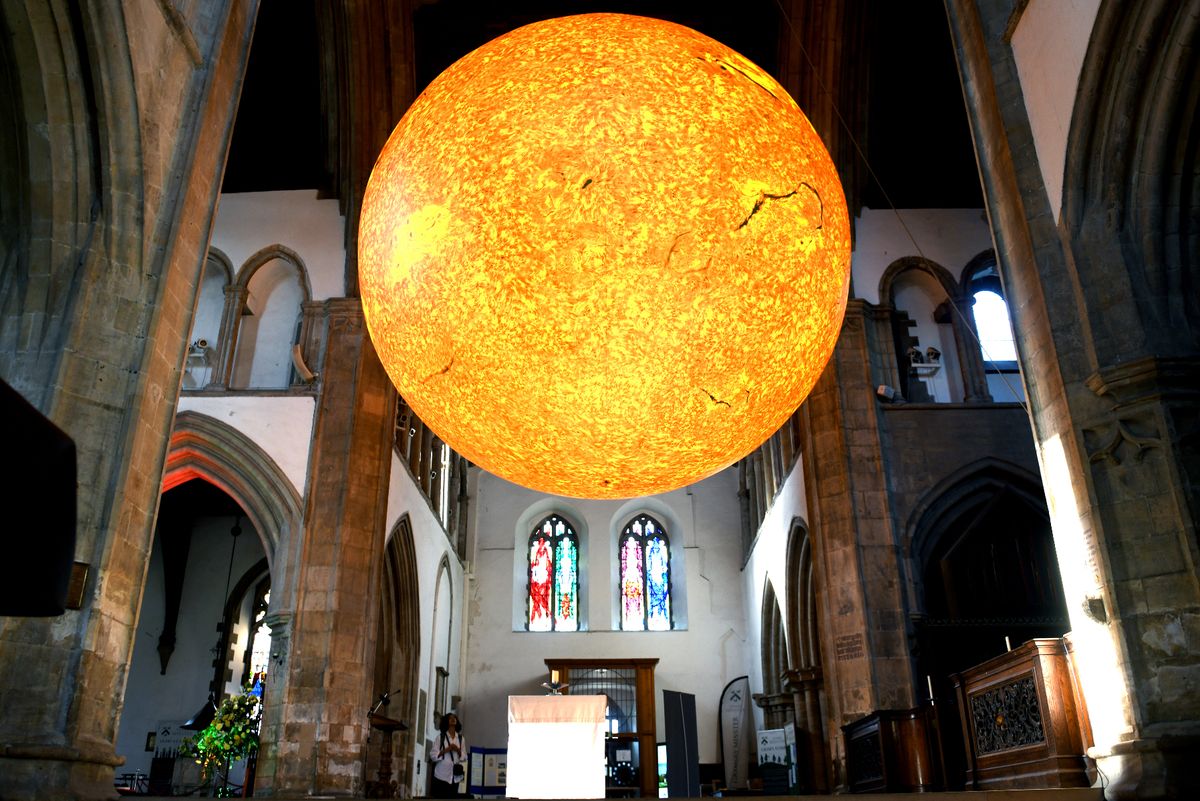 HELIOS - Luke Jerram’s illuminated artwork of the Sun at Grimsby Minster