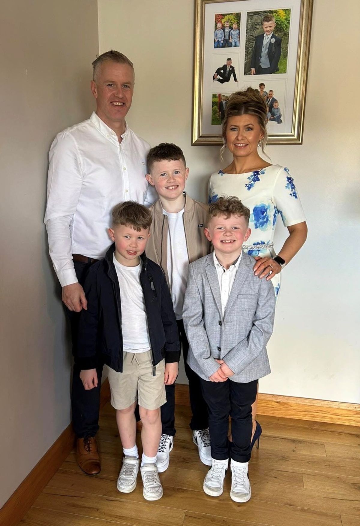 Malachy Nixon with his wife Dearbhla and their young family