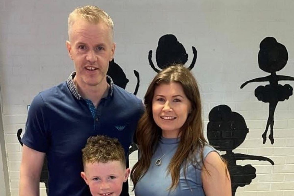 Malachy Nixon with his wife Dearbhla and their young family