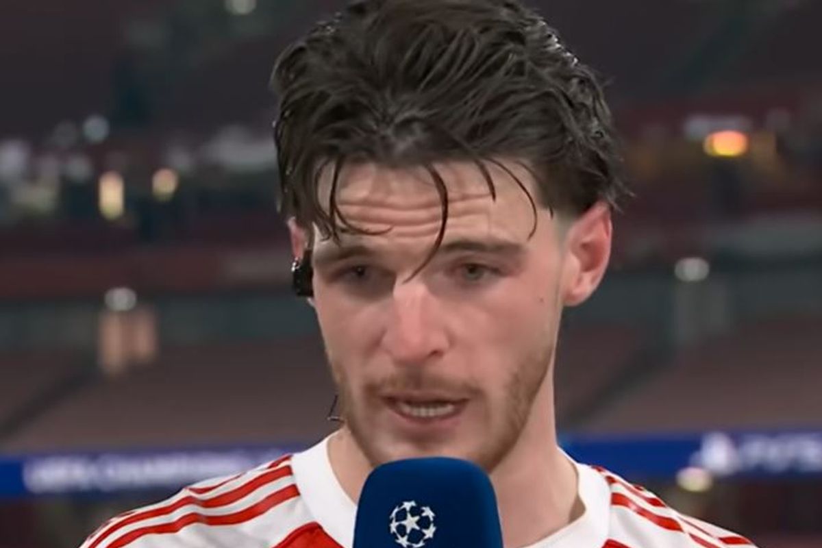 Declan Rice speaking to Prime Video
