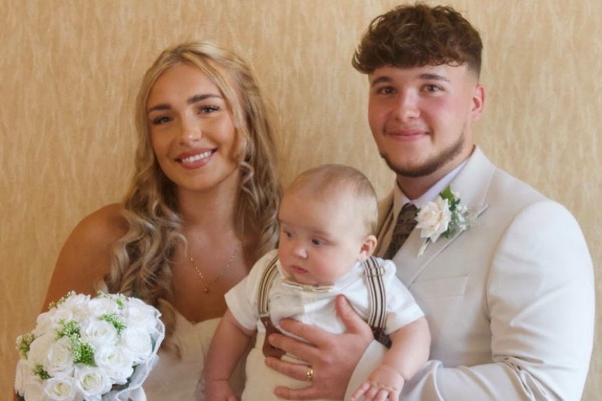 Paulina Gammon with her husband Stanley and their child