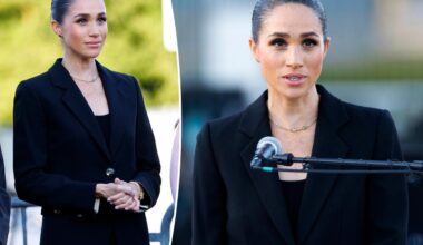 Meghan Markle attends the Lost Screen Memorial unveiling in Geneva