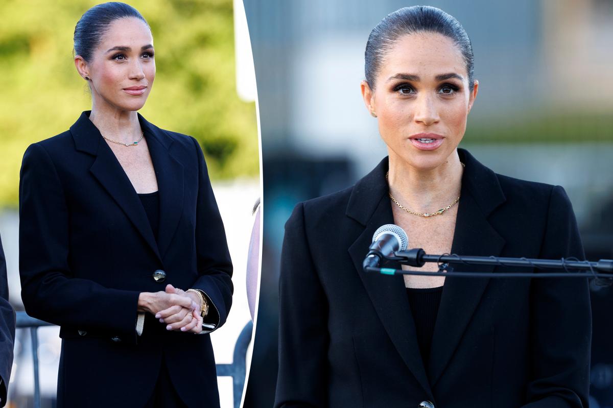 Meghan Markle attends the Lost Screen Memorial unveiling in Geneva