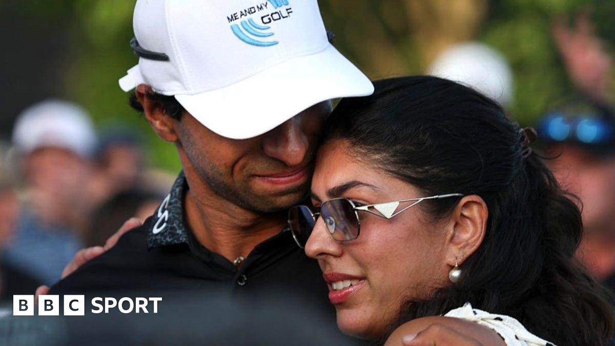 Aaron Rai in an embrace with wife Gaurika Bishnoi Rai