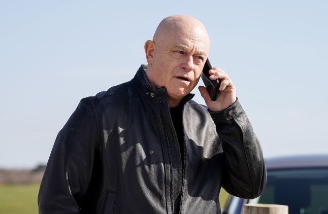 Grant Mitchell on the phone in EastEnders