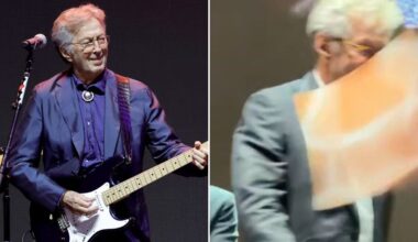 Eric Clapton forced to end show after being struck by object during gig