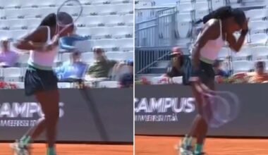 Coco Gauff smashes herself with her tennis racket in bizarre Italy Open incident