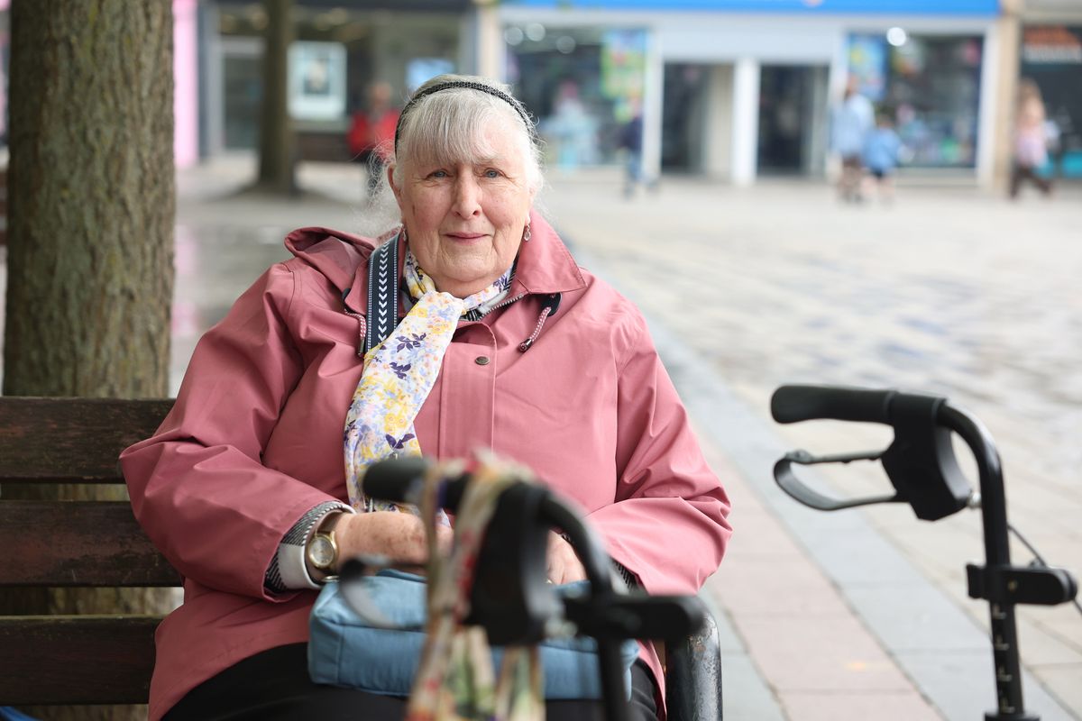 Maureen Parr in St Helens town centre today