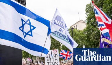 Thousands attend rally against antisemitism outside Downing Street | Antisemitism