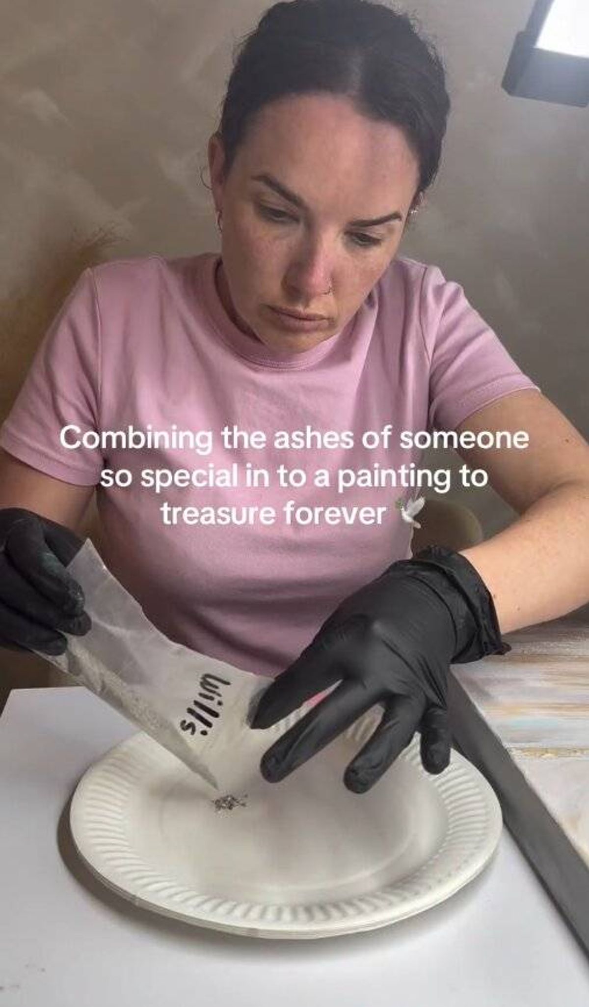 Woman blends friend’s ASHES into painting after 22-year-old dies in motorbike crash