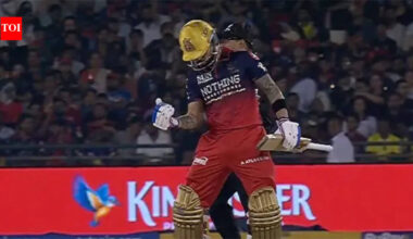 Virat Kohli’s animated celebration after first run vs KKR goes viral — Watch | Cricket News