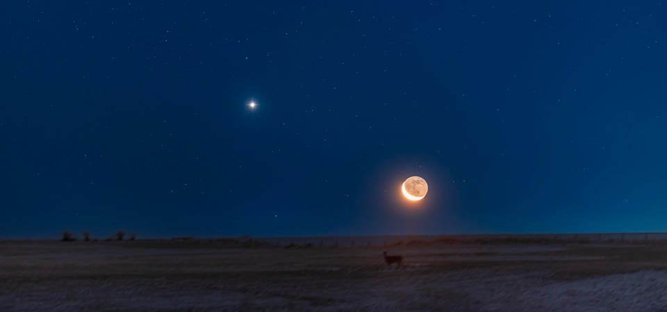 Moon and Venus Rising (December 9, 2023)