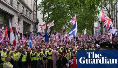 Tommy Robinson tells tens of thousands at London rally to prepare for ‘battle of Britain’ | Far right