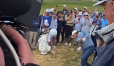 Wyndham Clark: American golfing star smashes ball into fans as cameraman nearly taken out in PGA Championship