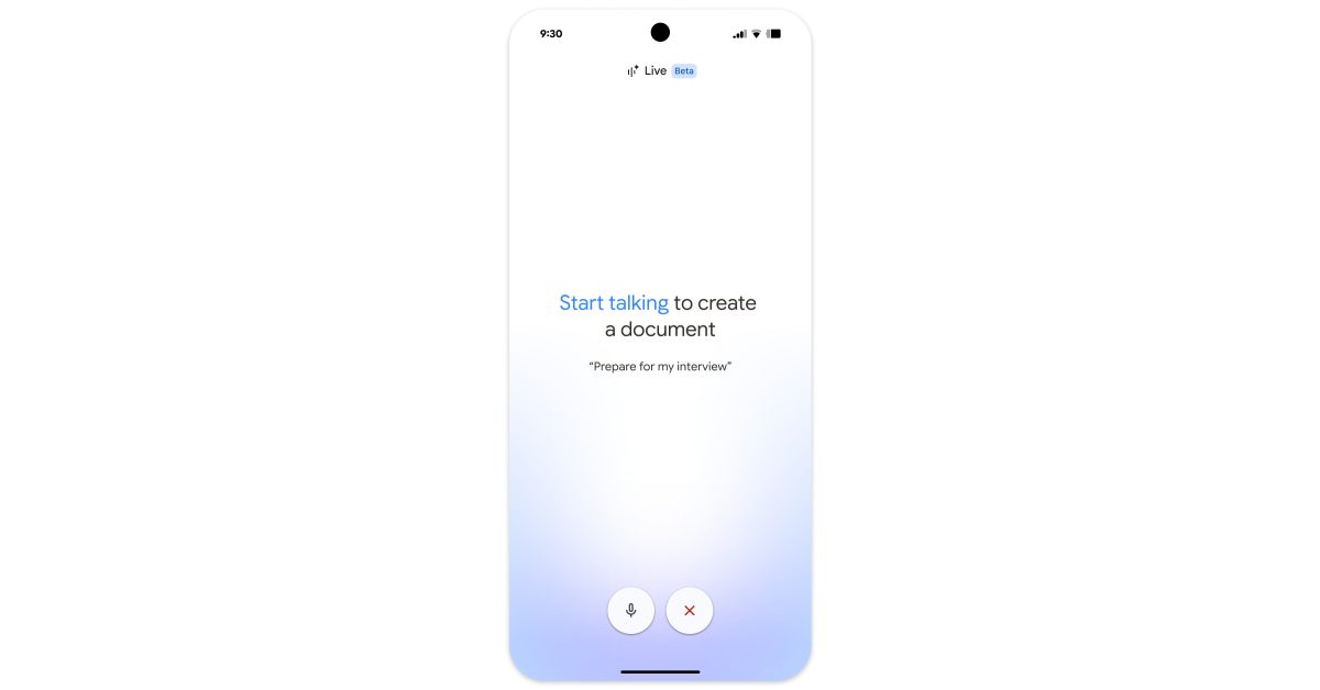Docs Live and voice AI in Google Keep let you talk to create