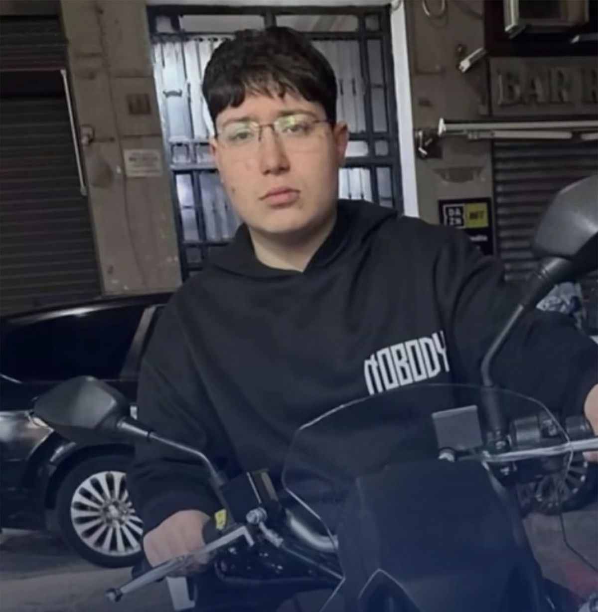 Adriano D’Orsi on a motorbike