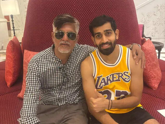 Coach Amit Vashishtha with Prince Yadav (Pic: Special arrangement) Prince Yadav