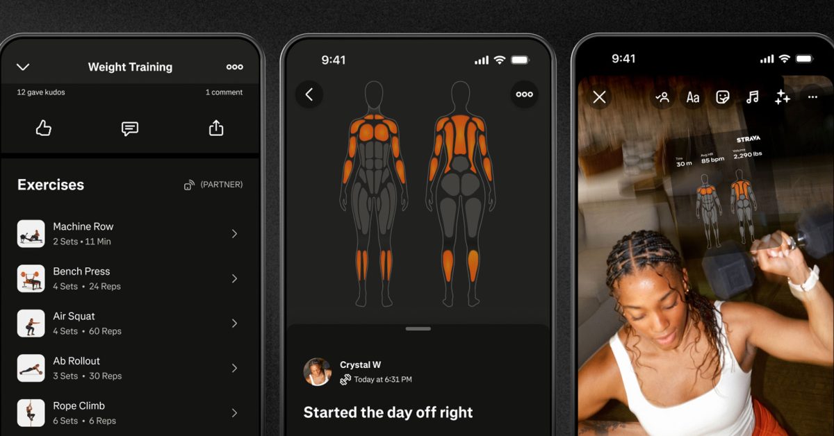 Strava adds dedicated strength training support for sets, muscle groups, more