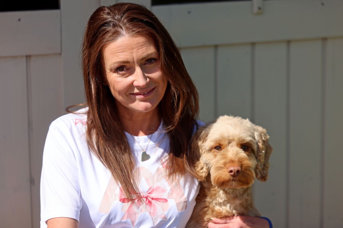 woman with dog