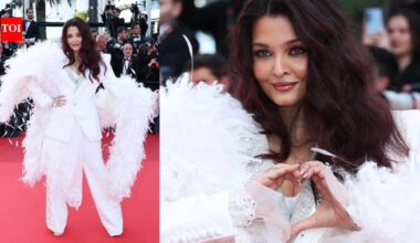 Aishwarya Rai Bachchan channels boss lady energy in a feathered custom white suit as she closes Cannes 2026, netizens say, 'Mother is serving' |