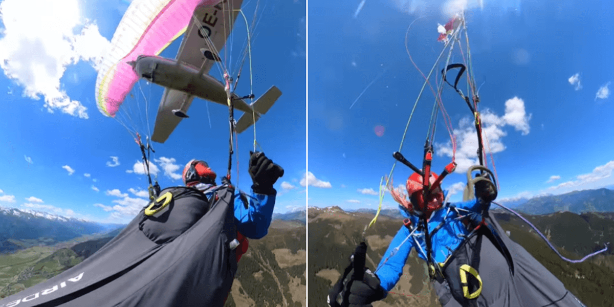 Austria news: Horror as woman's paraglider sliced in the air by small plane sending her plummeting to Earth in shocking video