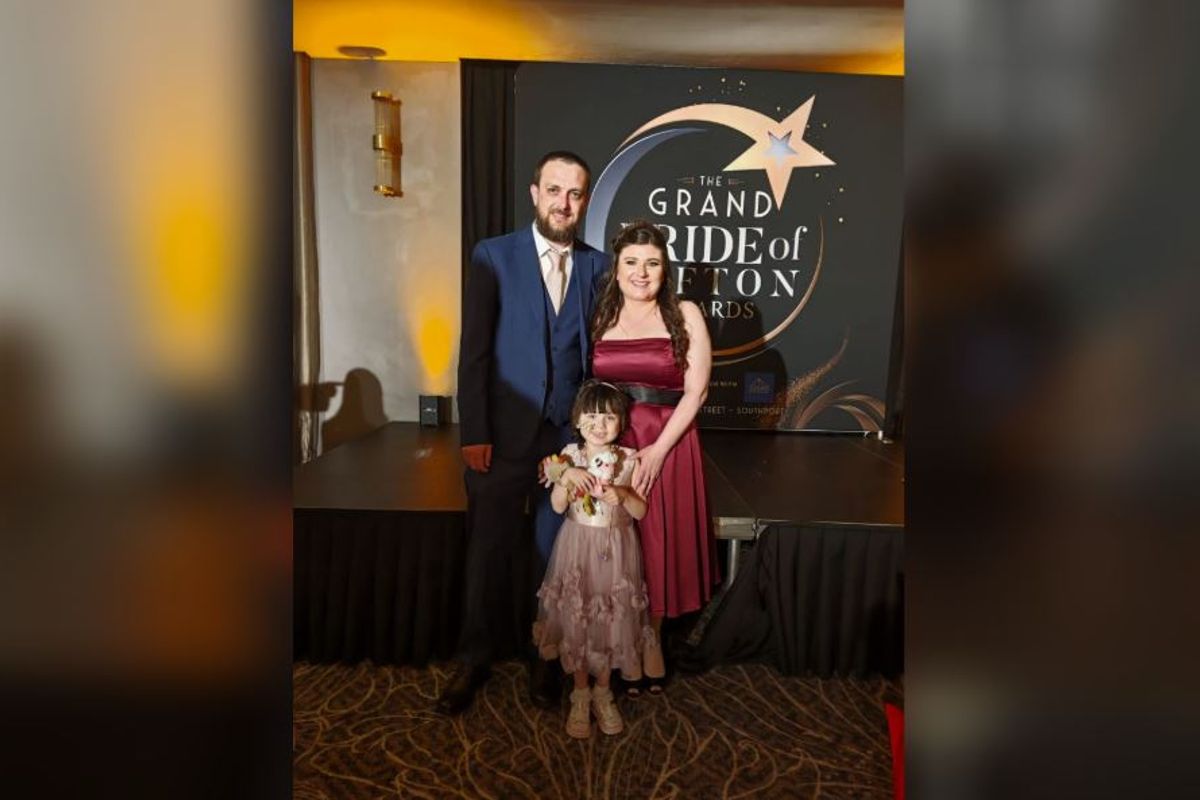 Kathryn and Mark Barnes with their daughter Holly