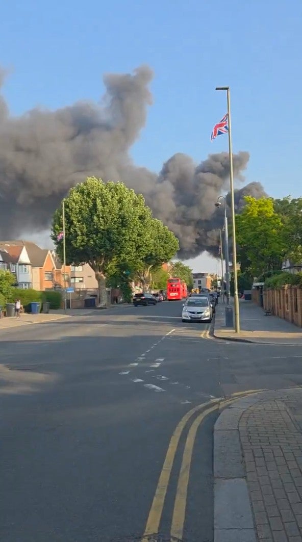 Around 100 firefighters are in attendance