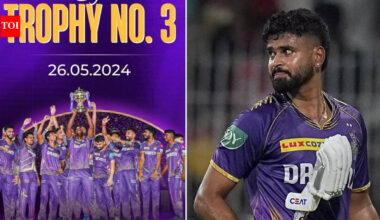 'Itna mat gir jao': No Shreyas Iyer in KKR's IPL 2024 title celebration post; fans blast franchise | Cricket News