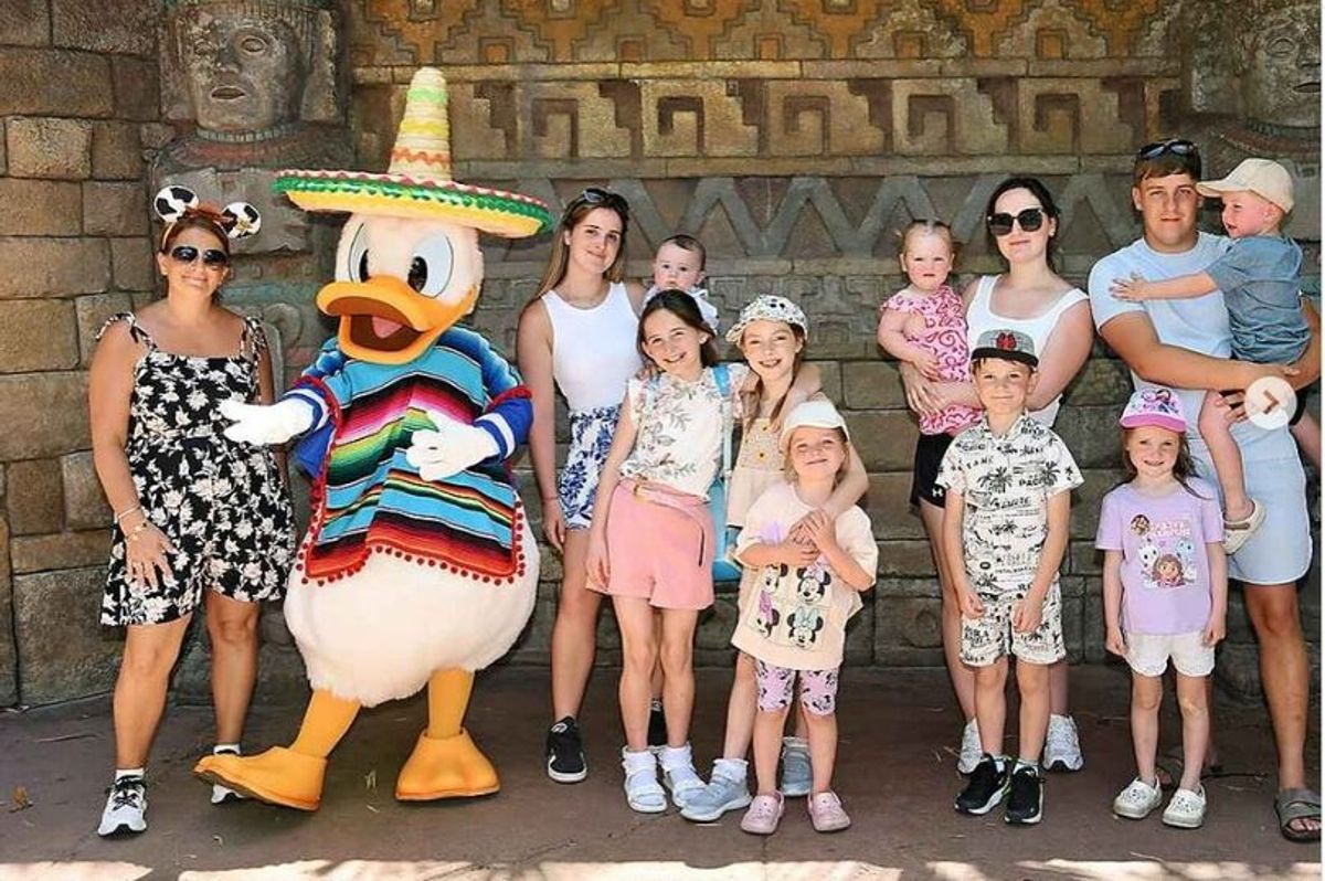 The Radford family jetted off to Disney World to celebrate Sue's 50th birthday 