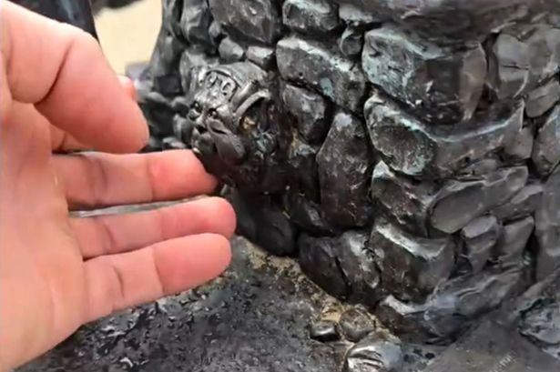 Mr Elphick finds one of the statue's Labyrinth door knockers is missing its rapper
