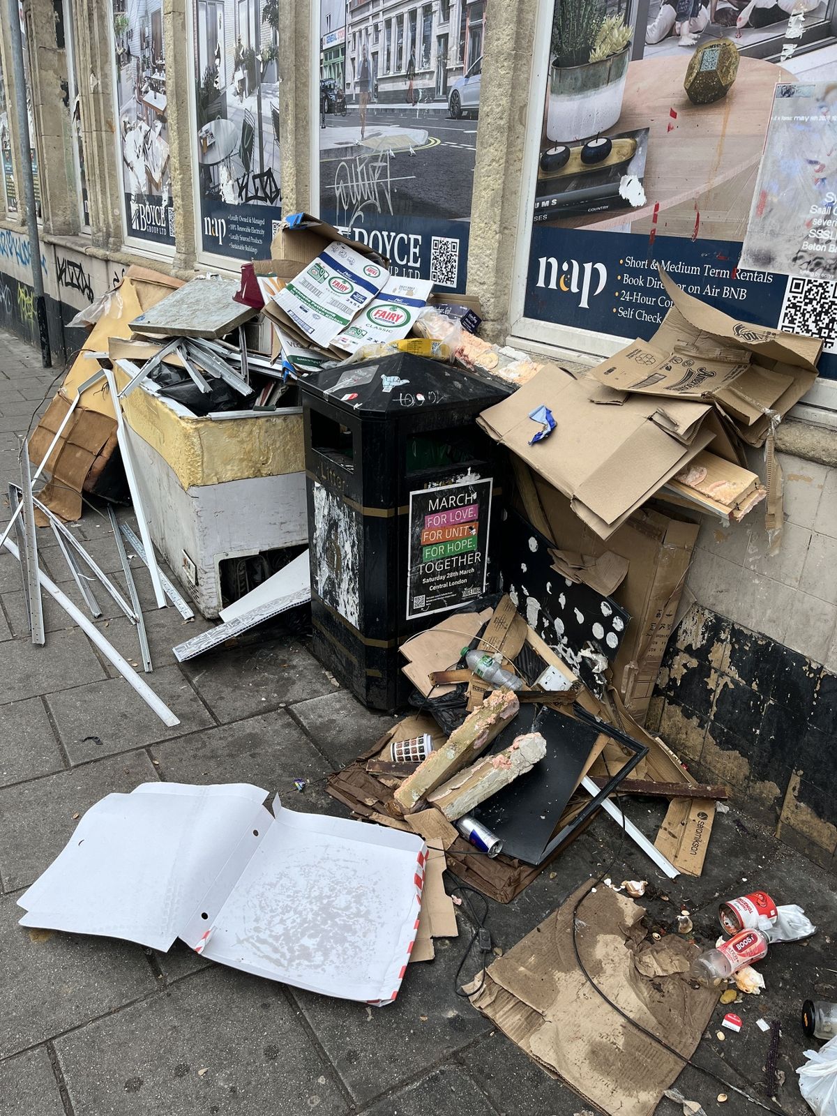 Piles of waste are a common sight on Stapleton Road and surrounding streets