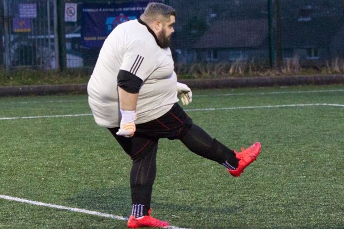 David at the start of his weight loss journey