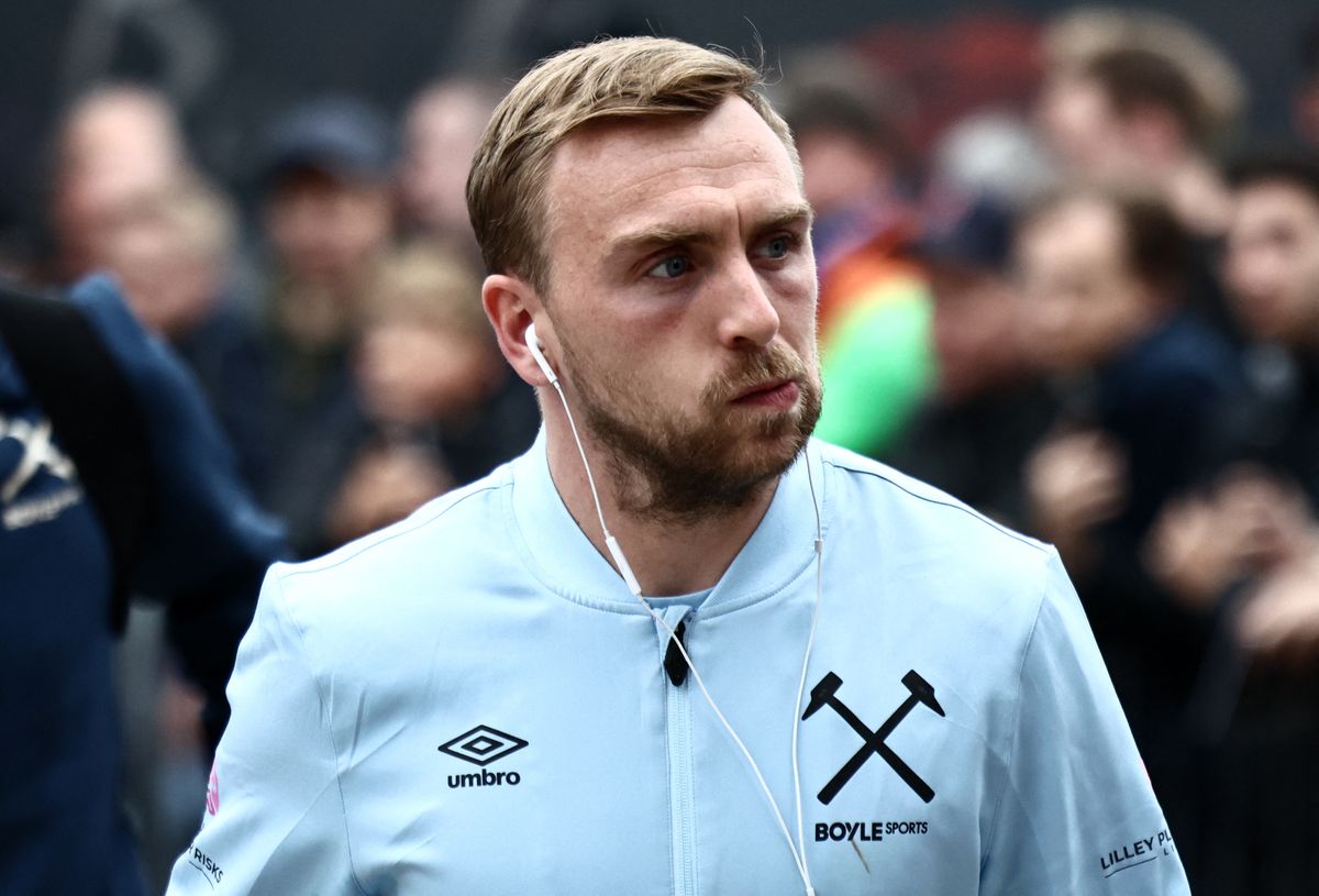 West Ham United's English striker #20 Jarrod Bowen arrives ahead of the English Premier League football match between Crystal Palace and West Ham United at Selhurst Park