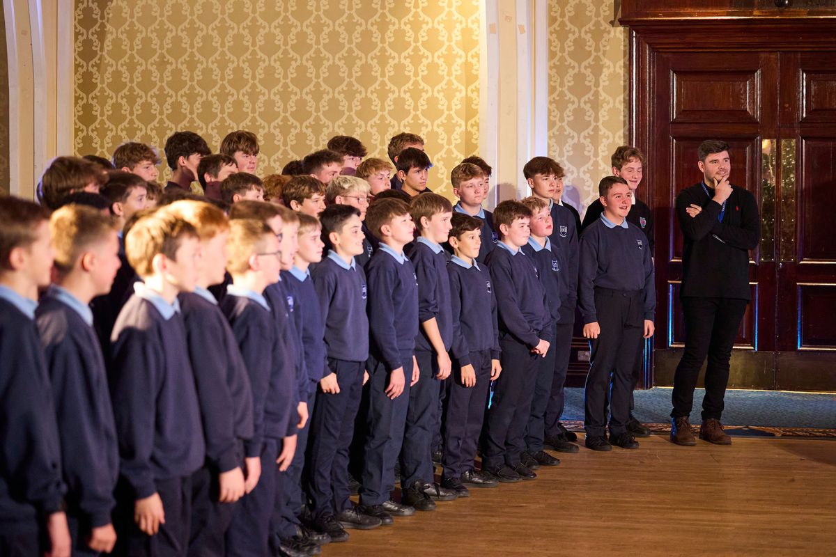 Simon Cowell surprised Ysgol Gyfun Gymraeg Glan Taf school boys in a sneak peek of tonight's Britain's Got Talent