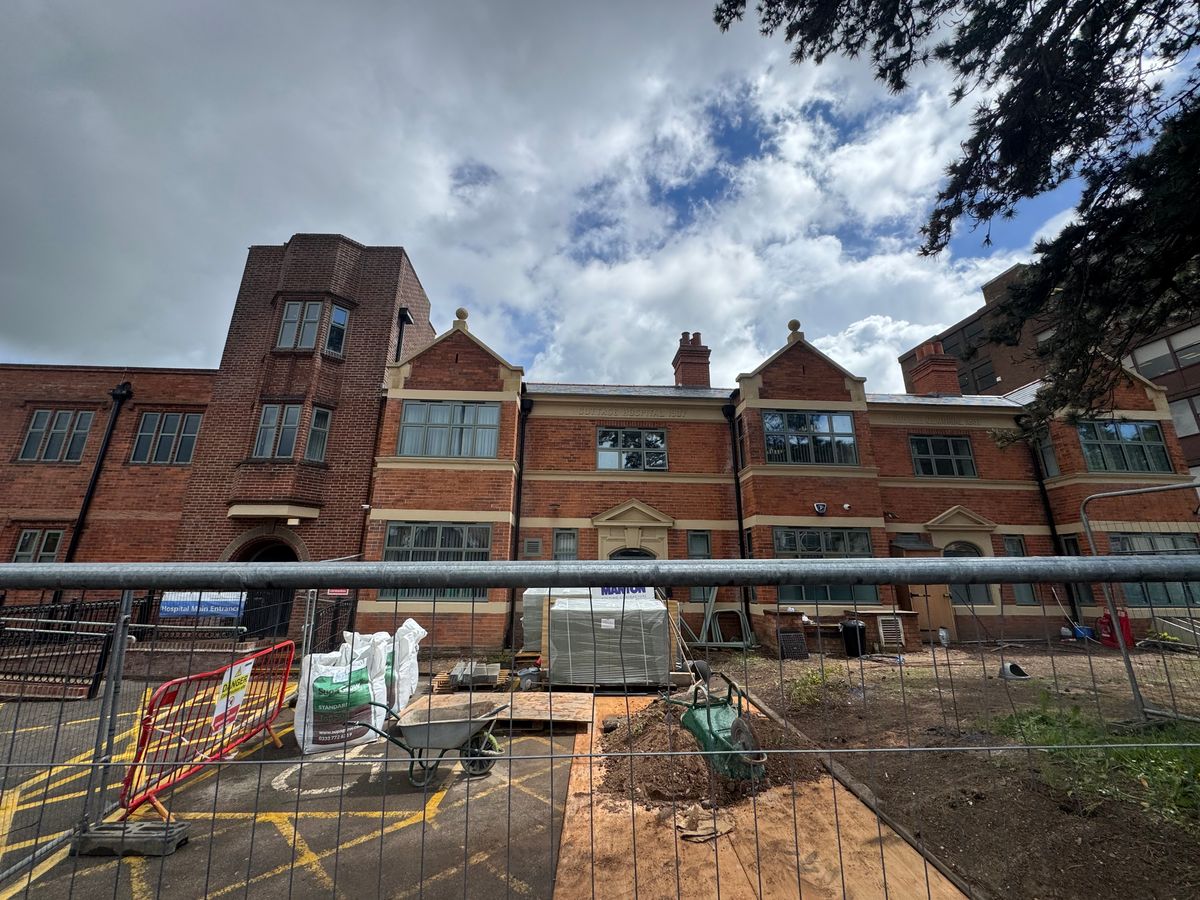 While Sutton Cottage Hospital in Sutton Coldfiled is set to fully reopen imminently, there are still barriers around the building with workers and equipment as the last bits of work are completed