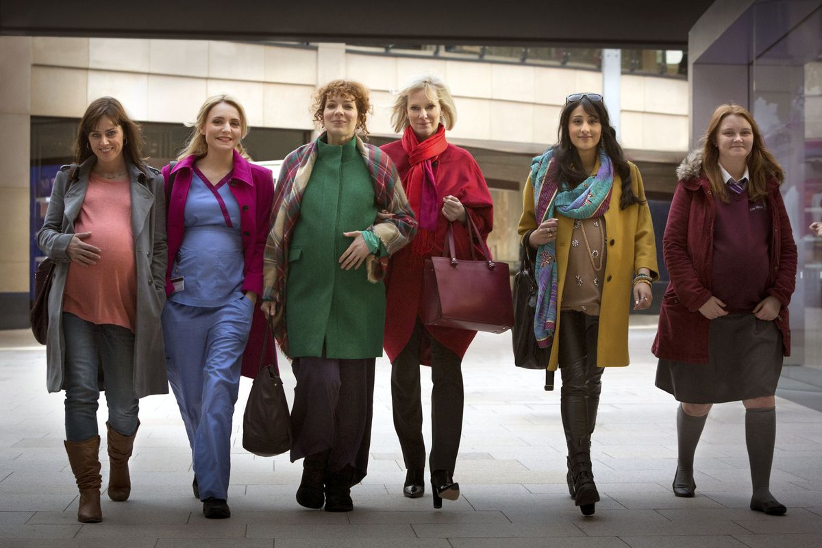 katherine parkinson and cast walking in In the club series