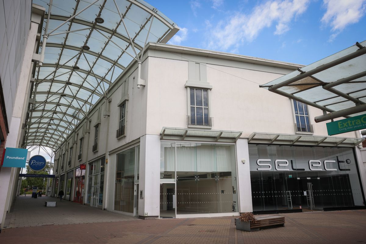 Pictured is the Priory Shopping Centre in Worksop town centre, Nottinghamshire.