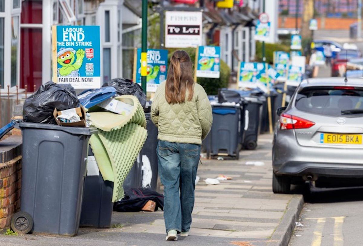 Rubbish overflowing in bins in Birmingham