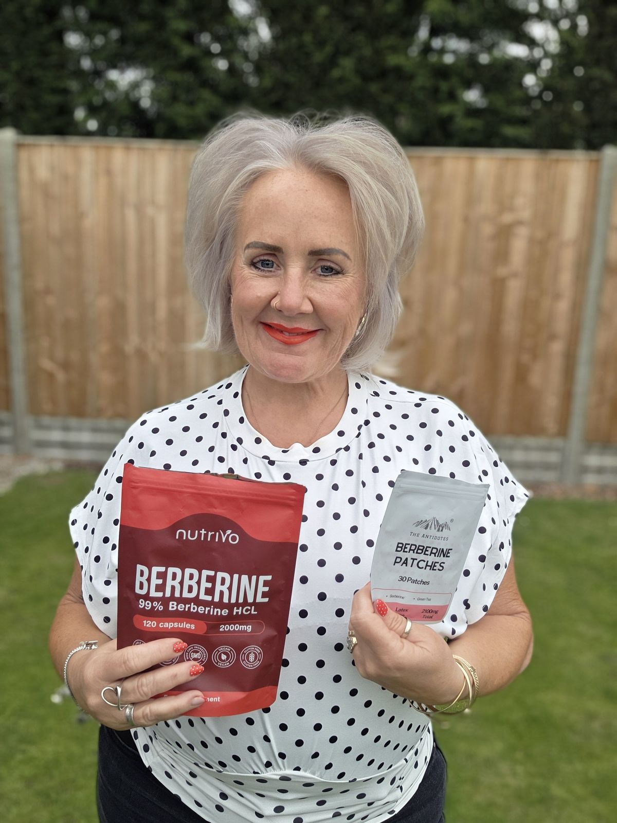 Vicki McFarlane with her supplements. A mum who ditched Mounjaro due to nausea and headaches used a "life changing" 30p-a-day supplement patch to lose 3st 7lbs in 15 weeks.Vicki McFarlane, 53, said she struggled with weight loss her whole adult life due to sugar cravings in the evening - worsened further by her metabolism slowing when she went through menopause.In a bid to lose the stubborn weight on her stomach and thighs, she ordered Mounjaro from an online clinic in January, 2025.The £180-a-month jab helped her shed two stone in two months - but came with unbearable nausea, headaches and "eggy burps" which made her eventually give up.